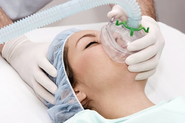 receiving anesthesia for jaw surgery